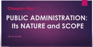 Public Administration Study Notes and Slides